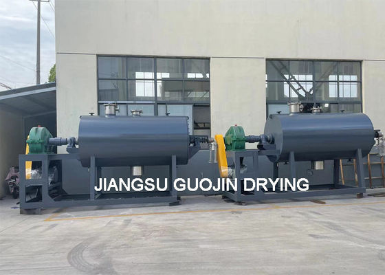 Çamur Sürekli Karıştırma Tırmık Kürek Döner Vakum Kurutucu 1200mm Çap