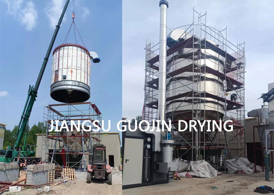 Yüksek Hızlı 15500rpm Döner Hızlı Çöpe Kurutma Makinesi Çıkış Sıcaklığı