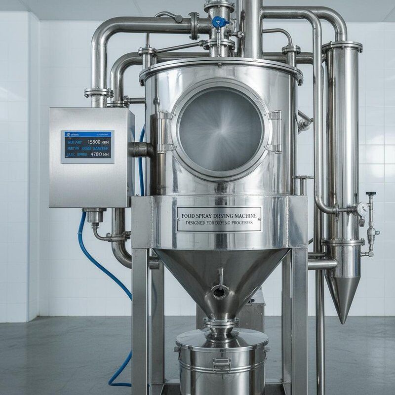 Döner Hız 15500rpm ve Maksimum Sprey Çapı 4700mm Sunan Gıda Sprey Kurutma Makinesi, Kurutma İşlemleri İçin Tasarlanmıştır