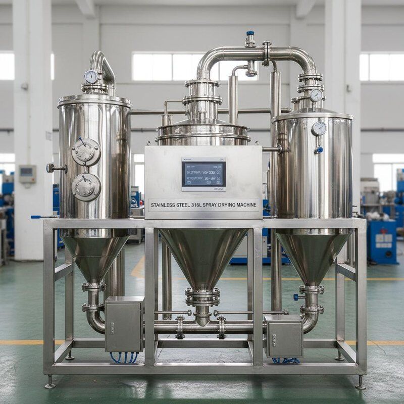 Endüstriyel Kullanım İçin Paslanmaz Çelik 316L Sprey Kurutma Makinesi, 140-350 Giriş Sıcaklığı Otomatik Kontrollü ve 80-90 Derece Çıkış Sıcaklığı Özellikli