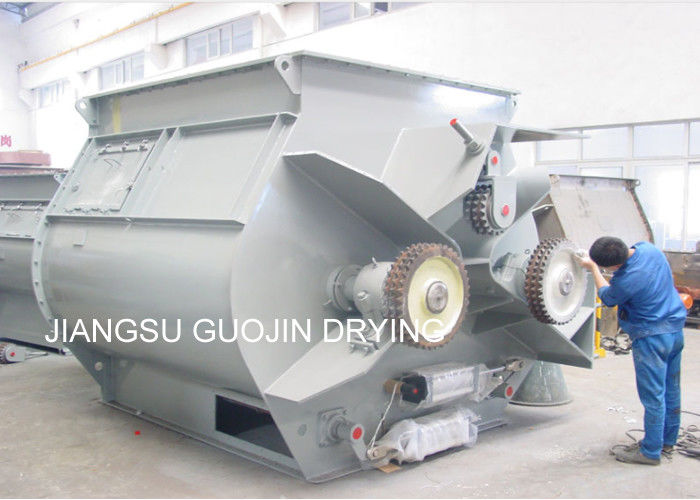 Kümes Hayvanları Yemi İçin Yatay Sıfır Yerçekimi Çift Şaftlı Paddle Mikser 300kg / toplu